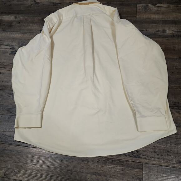 L.L. Bean Men's Yellow Button Down Long Sleeve Shirt 18/35 2331 - Picture 6 of 7